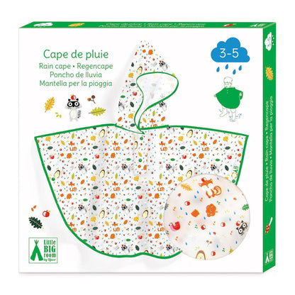 Djeco poncho de pluie animaux de la forêt (80x46cm)