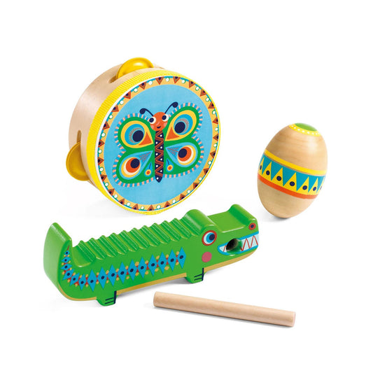 Ensemble Djeco avec instruments à percussion
