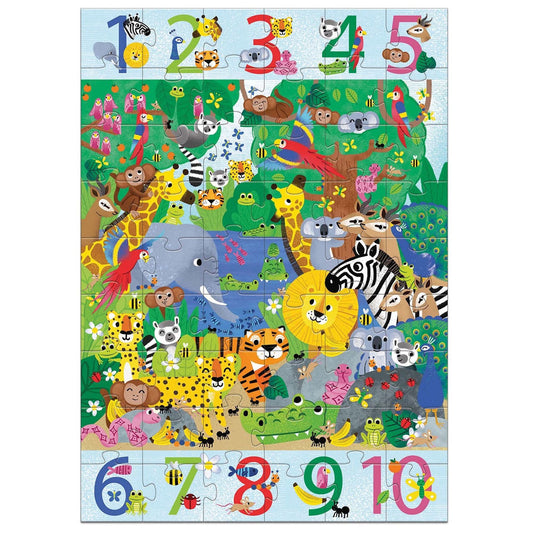 Djeco Puzzle 1 à 10 Jungle, 54 pièces