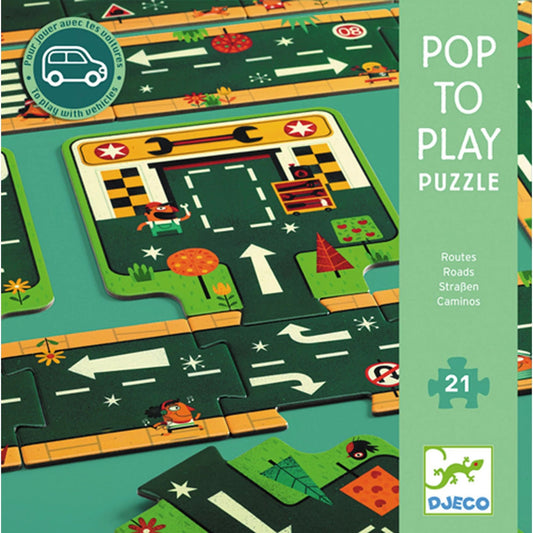 Djeco puzzle géant rue 21 pièces