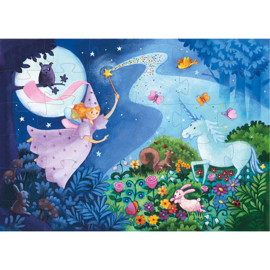 Djeco The Fairy and the Unicorn, 36 pieces