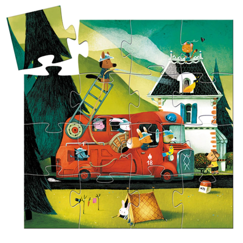 Djeco Les pompiers, 16 pièces