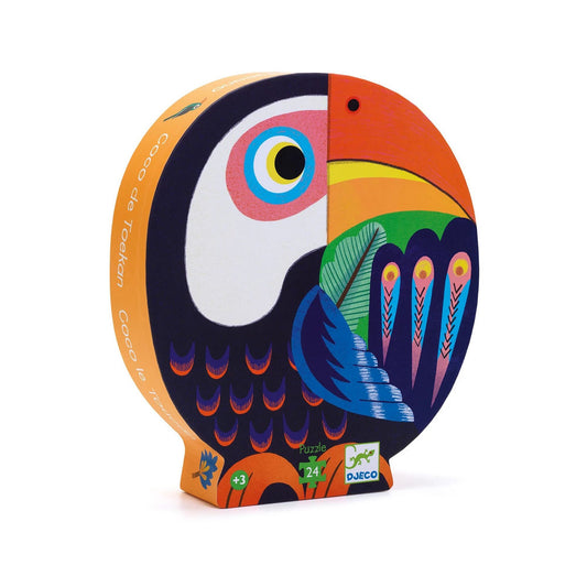 Djeco Puzzle Coco le Toucan, 24 pièces