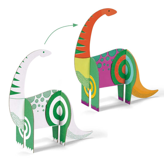 Djeco 3D Construction &amp; Painting Set Dinosaur