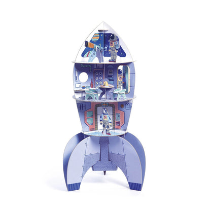 Djeco 3D building and painting set space rocket