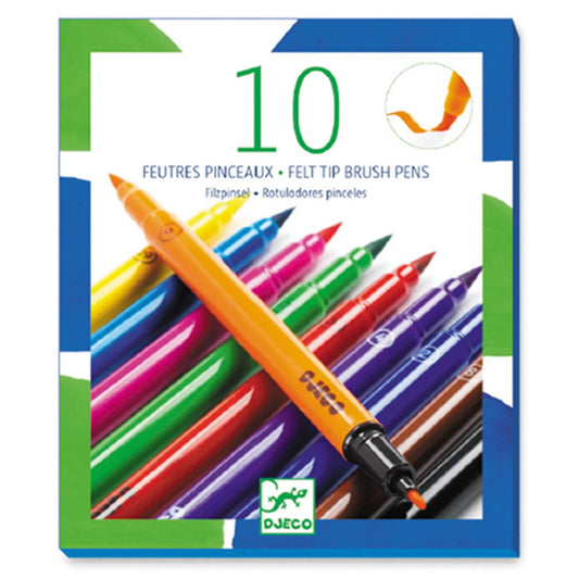 Djeco 10 pinceaux feutres classiques