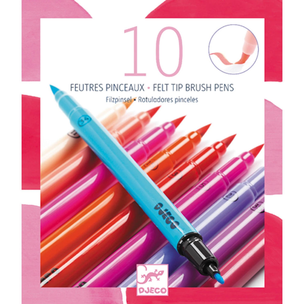 Djeco 10 felt brushes girls