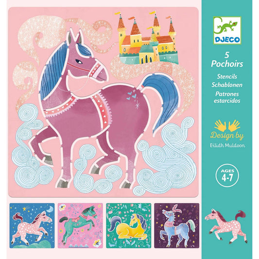 Djeco pochoirs chevaux