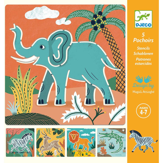 Djeco stencils Wild animals