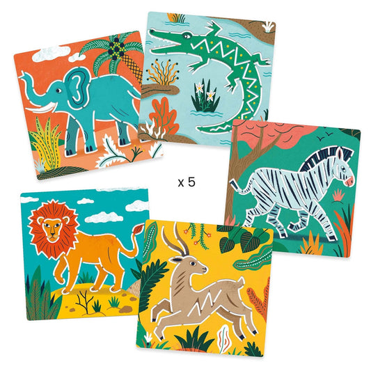 Djeco stencils Wild animals
