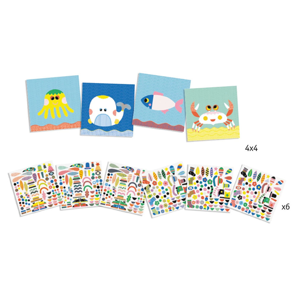 Djeco stickers and crafts sea creatures