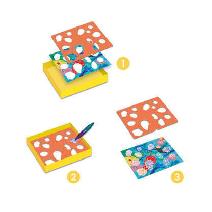 Djeco Magic Stencils Chicken &amp; Co
