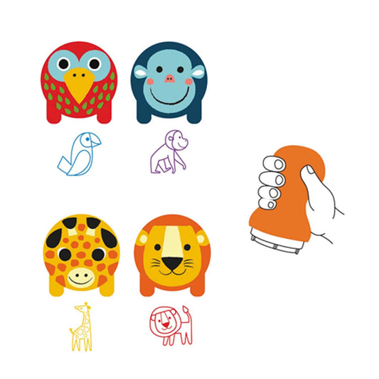 Djeco Tampon Enfant Savane Animaux