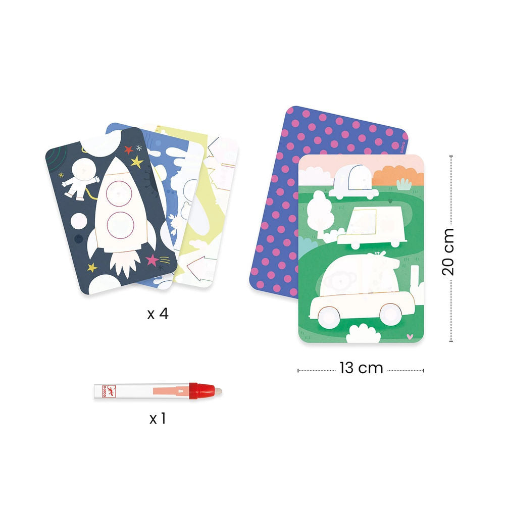 Djeco Magic Coloring Pictures Small Street