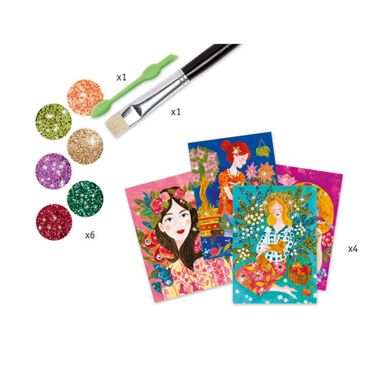 Djeco Glitter Pictures Flower Scent