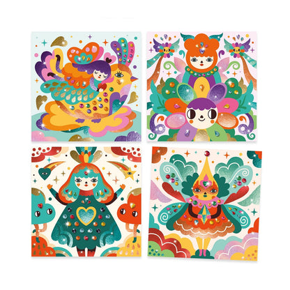 Djeco foil pictures glitter stones harmony