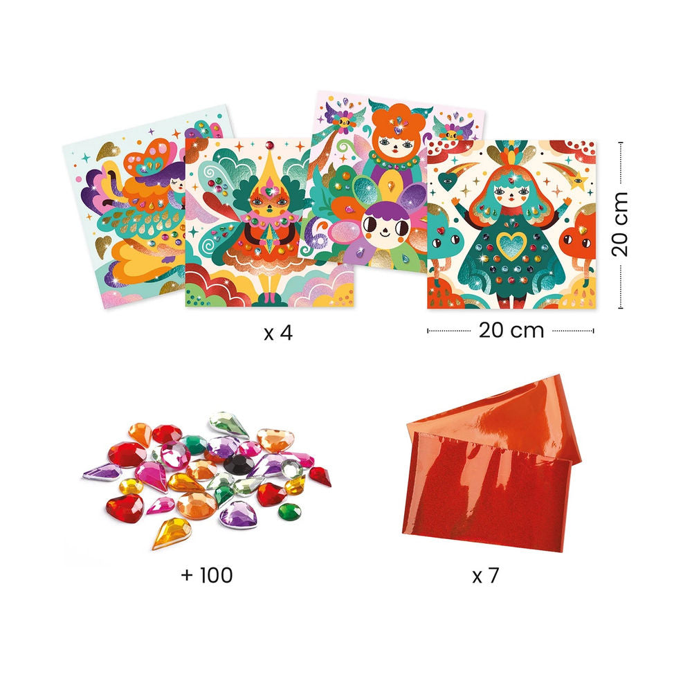 Djeco foil pictures glitter stones harmony