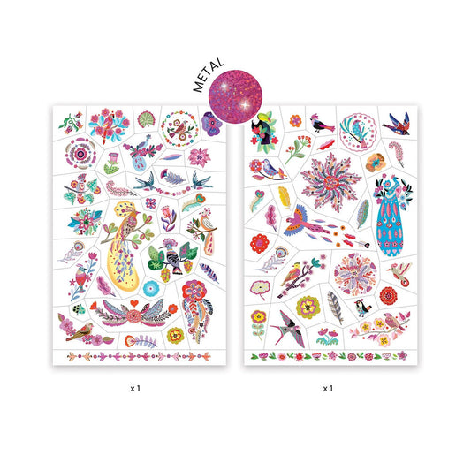 Djeco tatouages oiseaux lumineux