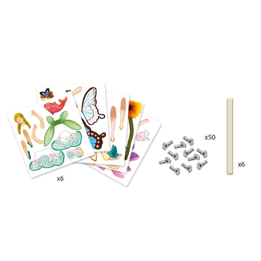 Djeco jumping jacks to color in fairies