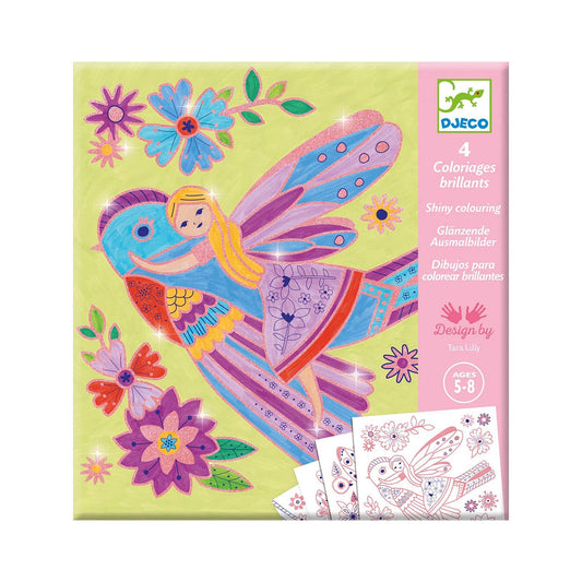 Djeco Shiny Coloring Pages Little Wings
