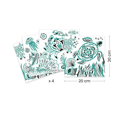 Djeco Shiny Coloring Pages Underwater