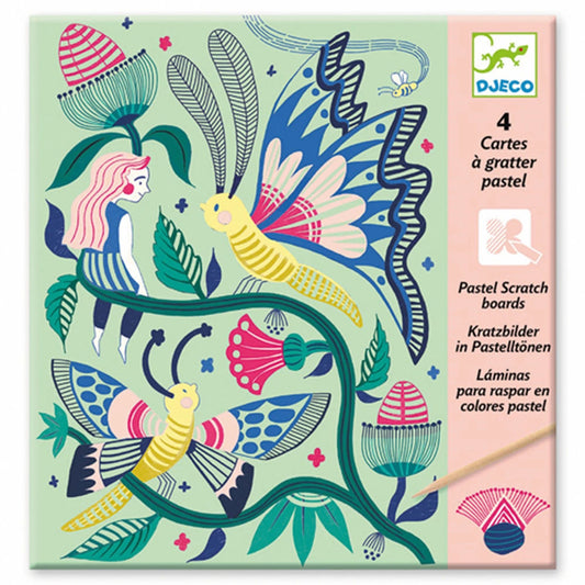 Djeco Scratch Pictures Fantasy Garden