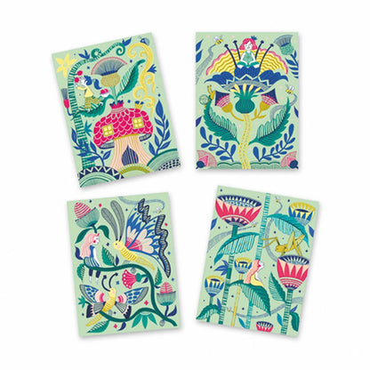 Djeco Scratch Pictures Fantasy Garden