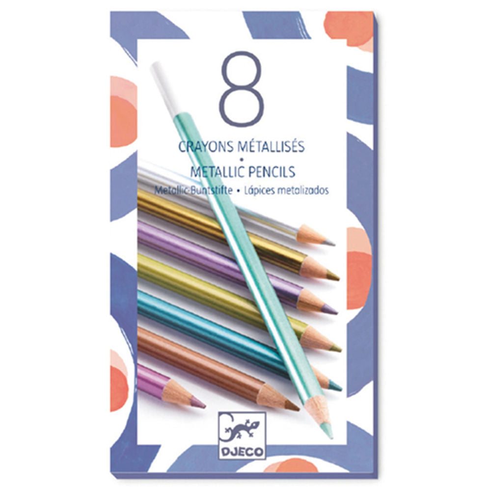 Djeco 8 metallic coloured pencils