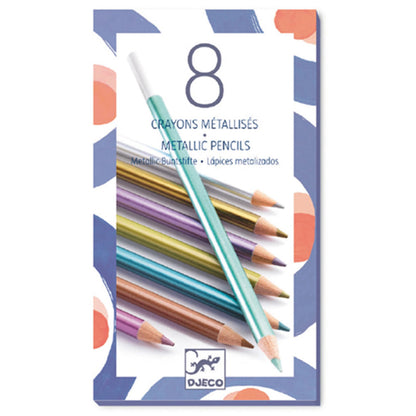 Djeco 8 metallic coloured pencils