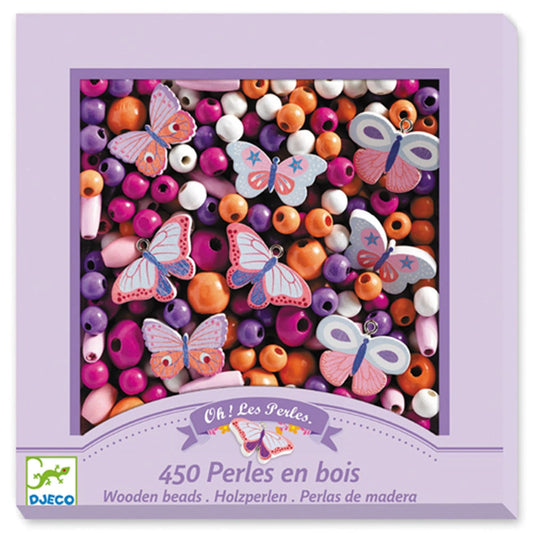 Djeco perles en bois papillon