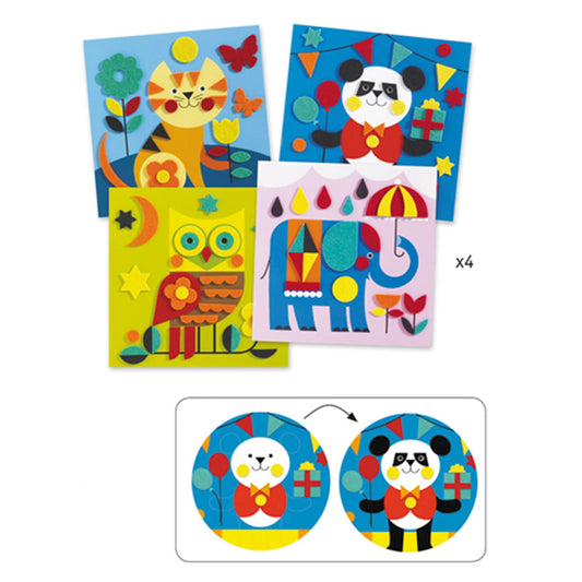 Djeco felt pictures animals