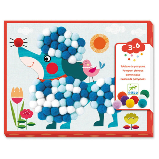 Djeco Pompons Collage Chiens
