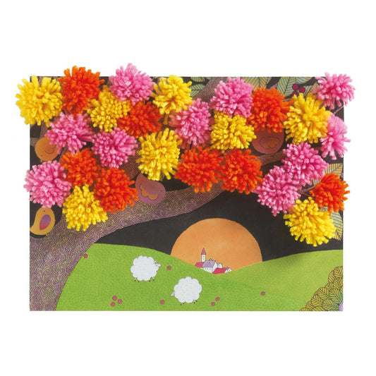 Pompons collage Djeco