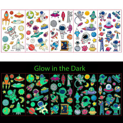 Glow in the Dark Tattoos Astronaut