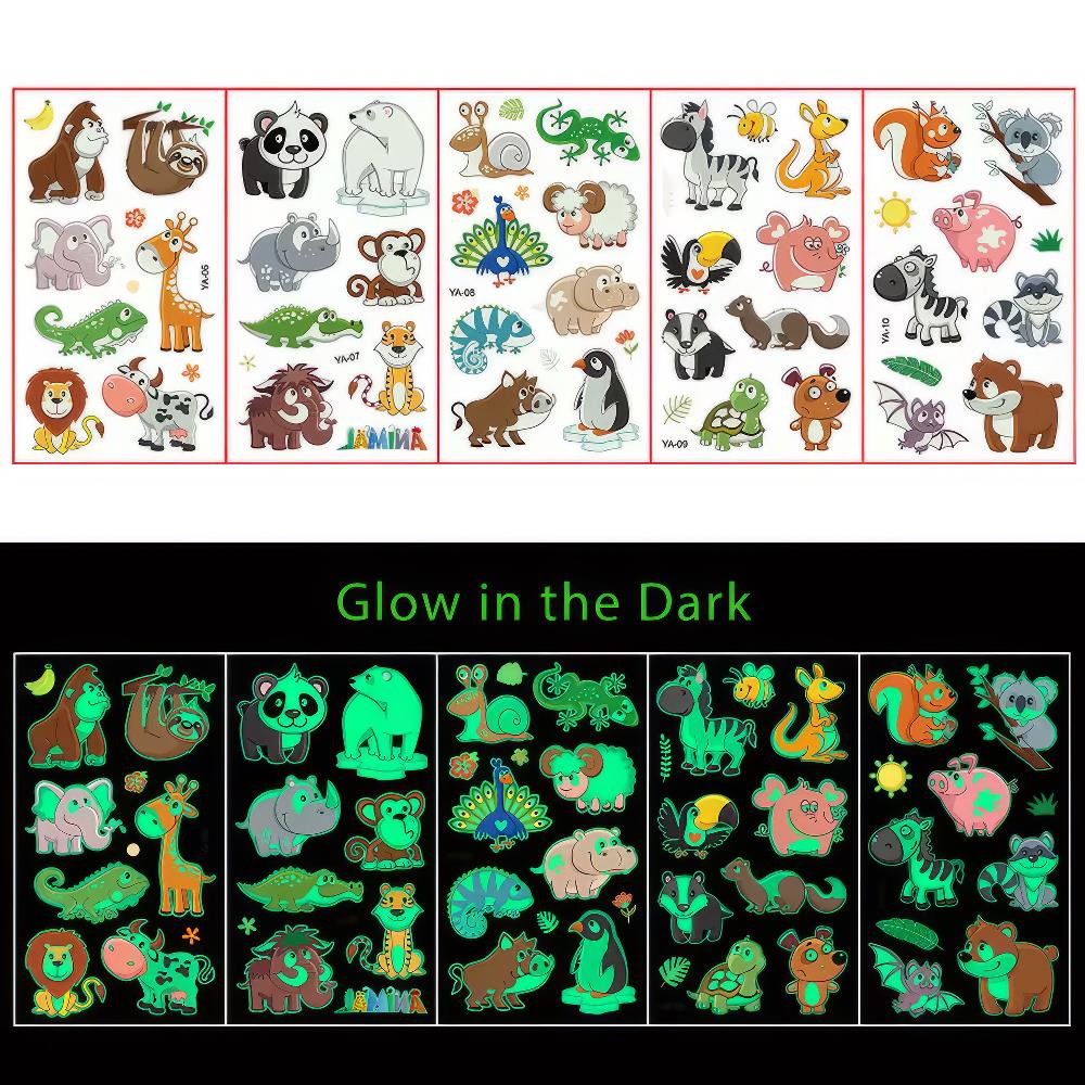 Glow in the Dark Tattoos Animals