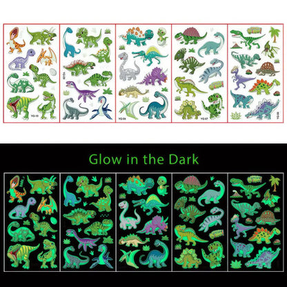 Glow in the Dark Tattoos Dinosaurier