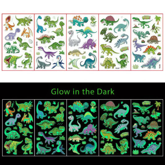 Glow in the Dark Tattoos Dinosaurier