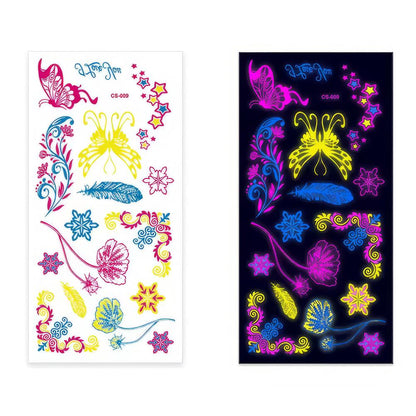 Fluoreszierende Tattoos Party Garden