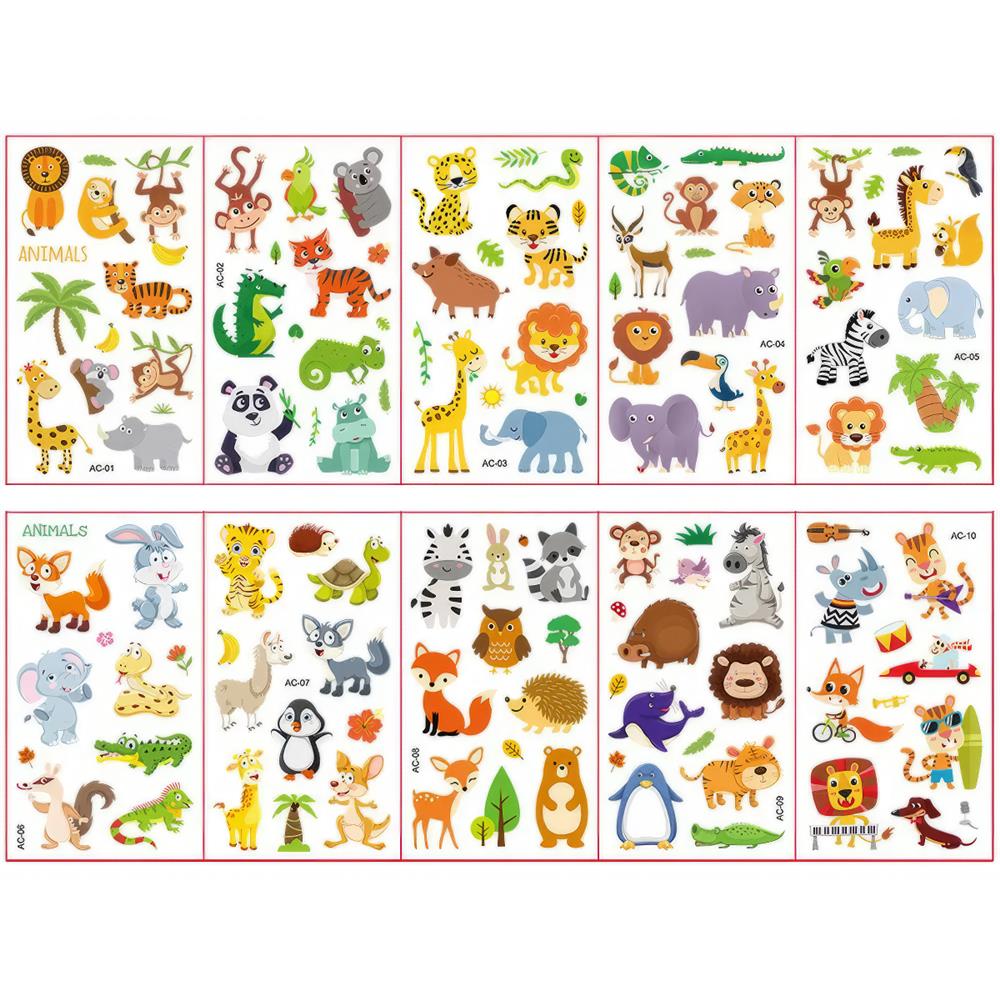 Dschungel Tiere Tattoos Kinder