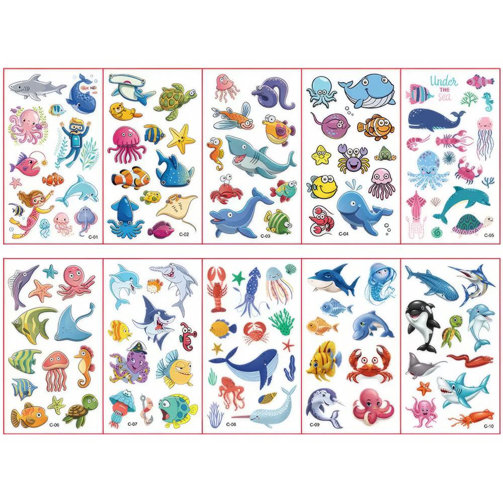 Meerestiere OceanTattoos Kinder